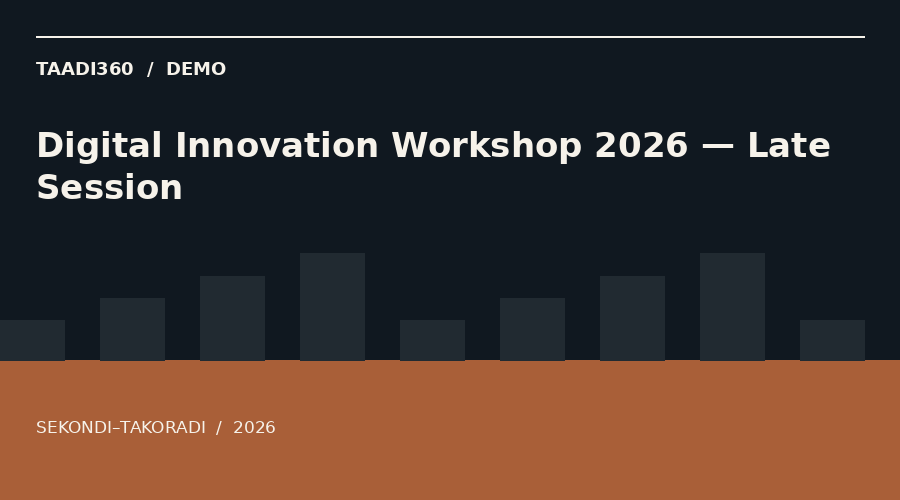 Digital Innovation Workshop 2026 — Late Session